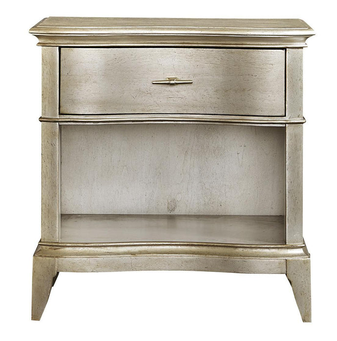 Starlite 1 Drawer Open Nightstand in Silver image
