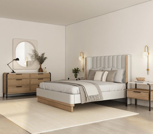 Portico California King Upholstered Shelter Bed image