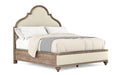 Furniture Architrave California King Upholstered Panel Bed in Rustic Pine image