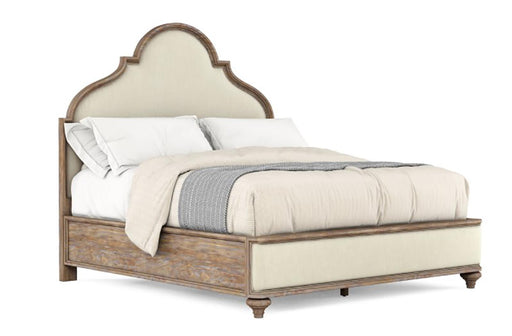Furniture Architrave California King Upholstered Panel Bed in Rustic Pine image