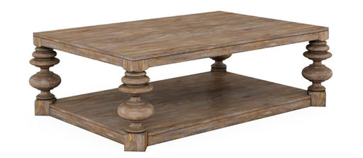 Furniture Architrave Rectangular Cocktail Table in Rustic Pine image