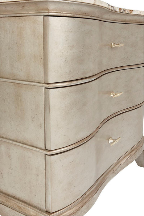 Starlite 3 Drawer Bachelor Chest in Silver