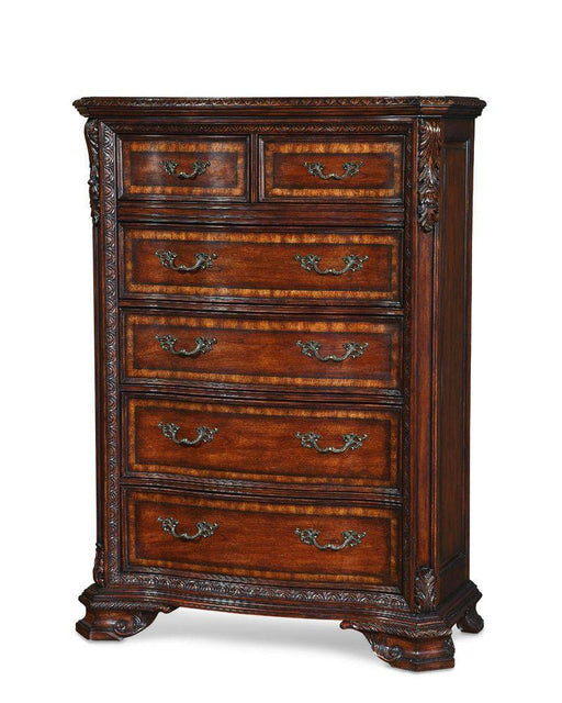 Old World Drawer Chest in Warm Pomegranate image