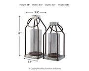 Diedrick Lantern (Set of 2) - Furniture City (CA)l