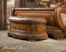 Cortina Leather Bedside Bench in Honey Walnut image