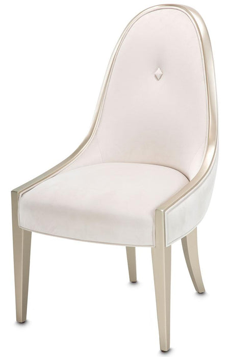 Furniture London Place Side Chair in Creamy Pearl