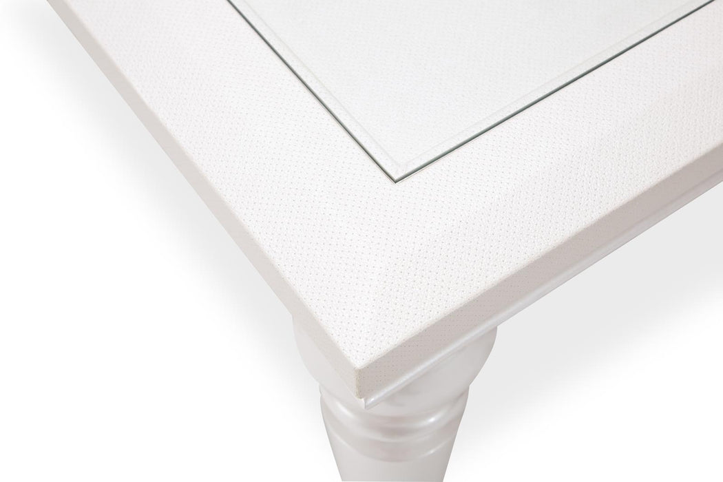 Glimmering Heights Leg Dining Table in Ivory