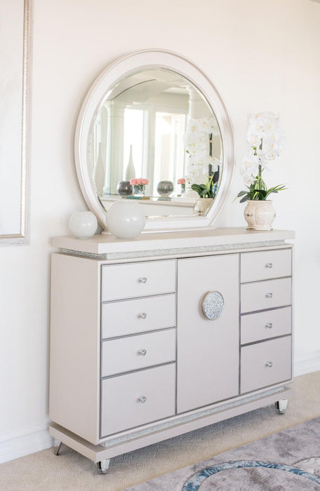 Glimmering Heights Wall Mirror in Ivory