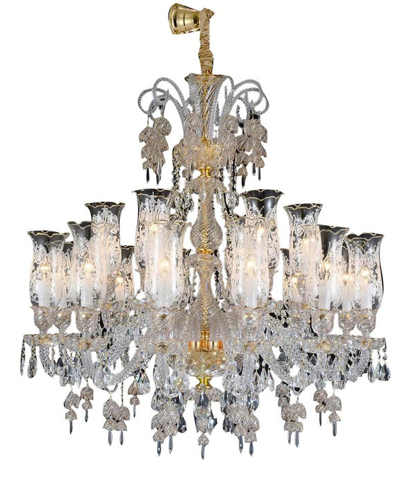 Lighting Garnier 18 Light Chandelier in Clear and Gold image