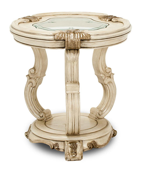 Platine de Royale Chairside Table in Champagne