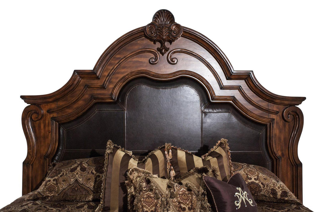 Tuscano Melange Queen Mansion Bed in Melange