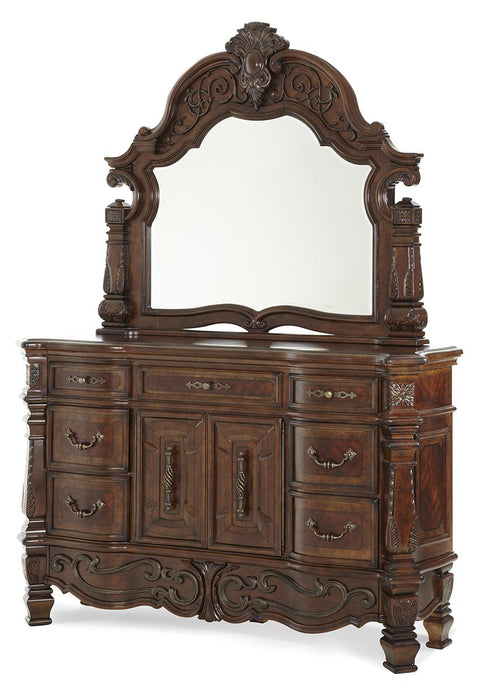 Windsor Court Dresser Mirror in Vintage Fruitwood