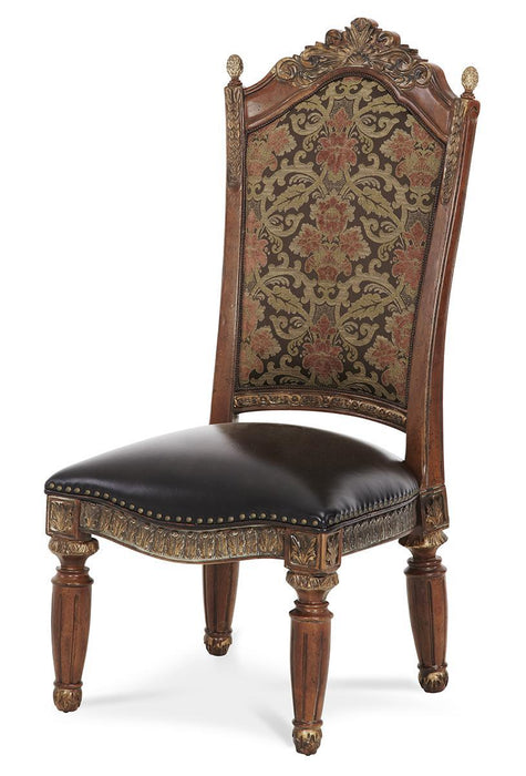 AICO Villa Valencia Side Chair in Classic Chestnut