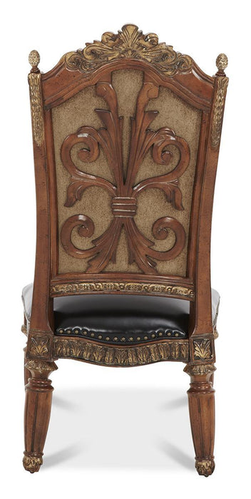 AICO Villa Valencia Side Chair in Classic Chestnut