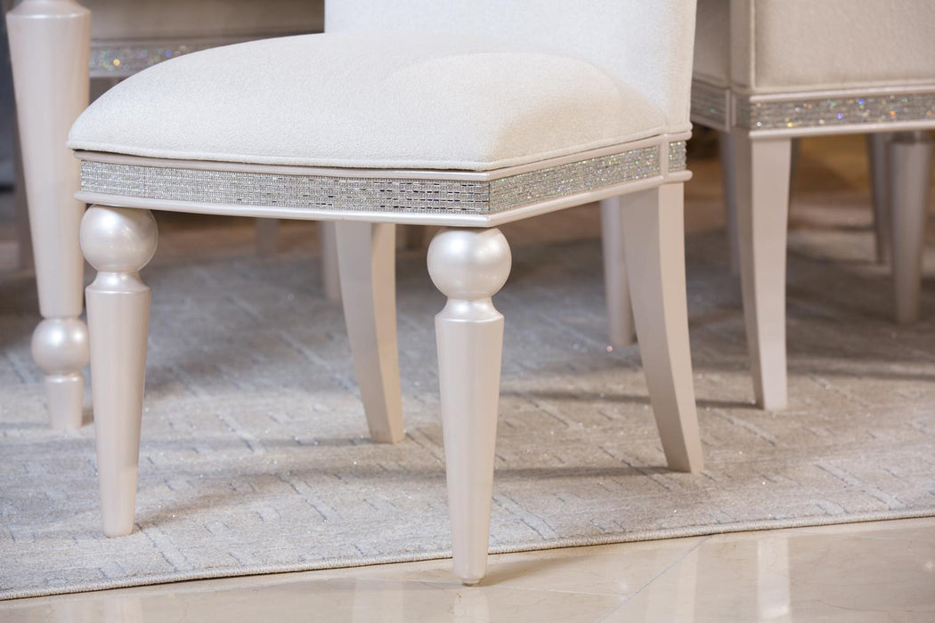 Glimmering Heights Upholstered Side Chair in Ivory