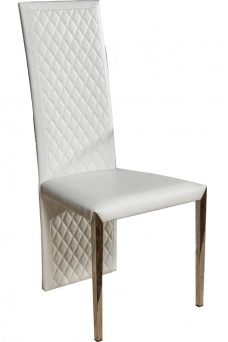State St Short Side Chair in Glossy White