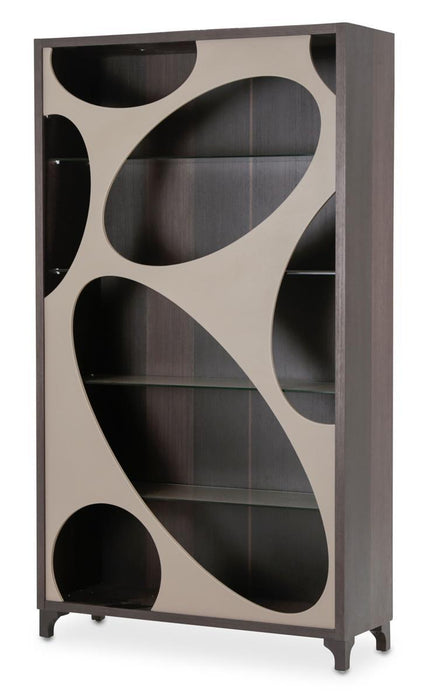 21 Cosmopolitan Curio Center Cabinet in Taupe/Umber