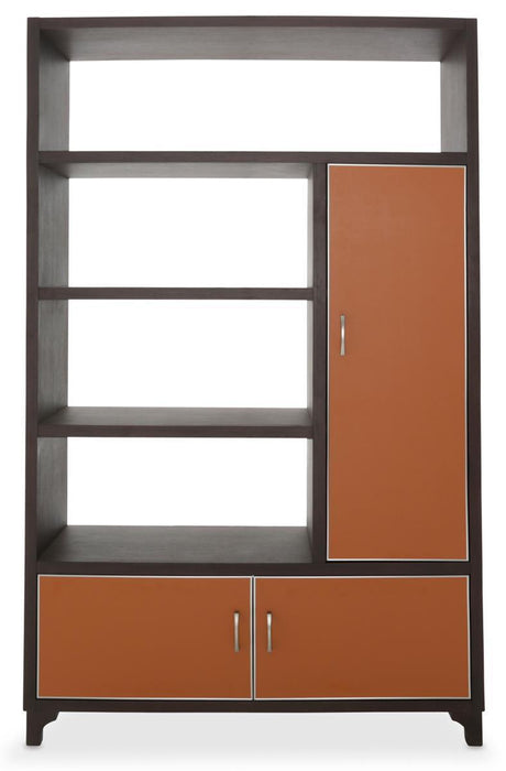 21 Cosmopolitan Right Bookcase in Umber/Orange