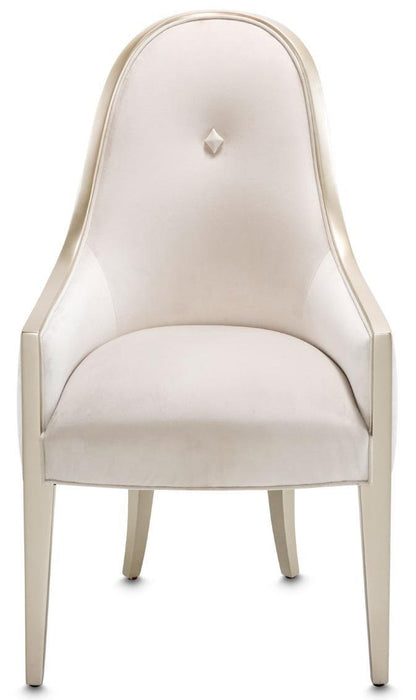AICO Furniture London Place Arm Chair in Creamy Pearl