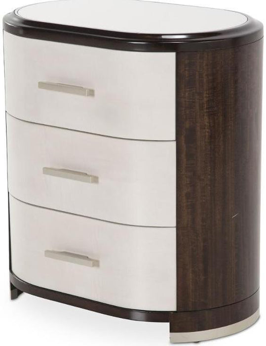 Paris Chic 3 Drawer Nightstand in Espresso