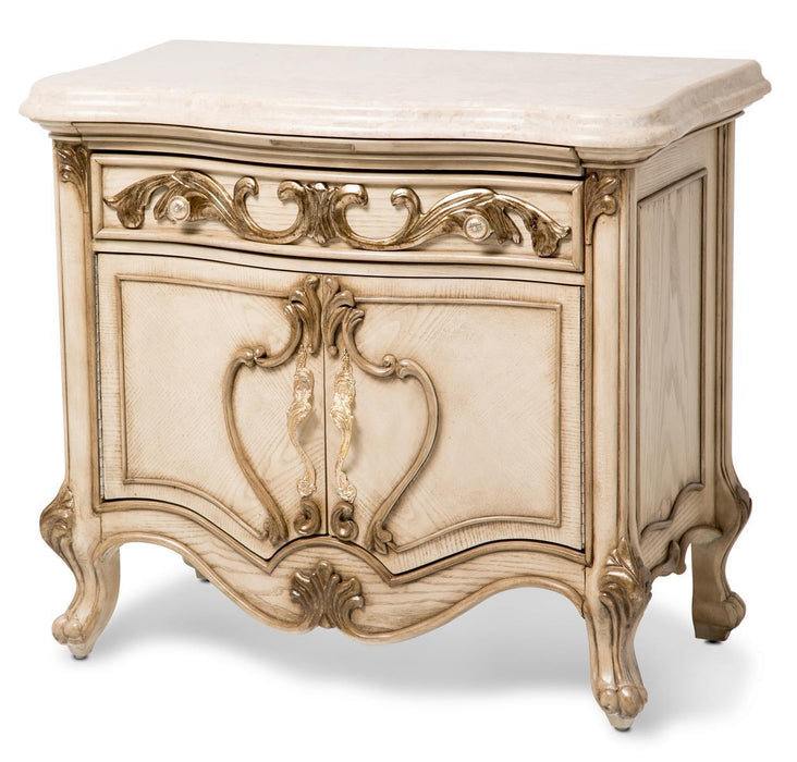 Platine de Royale 2 Door Nightstand in Champagne