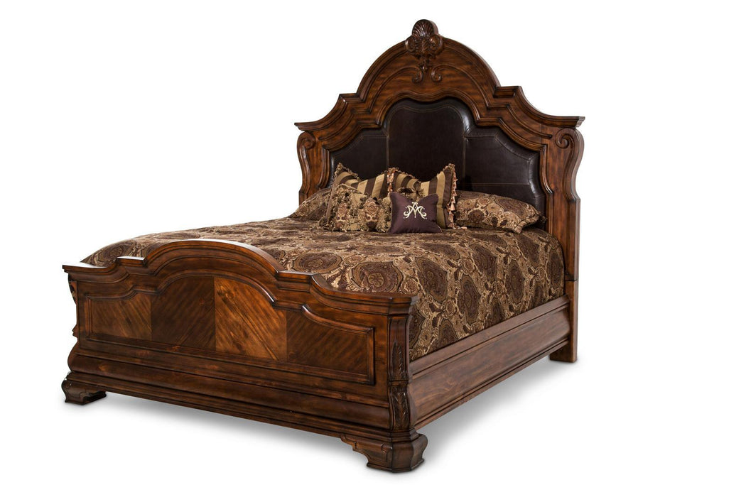 Tuscano Melange Queen Mansion Bed in Melange