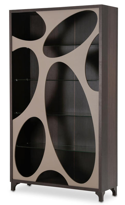 21 Cosmopolitan Curio Side Cabinet in Taupe/Umber