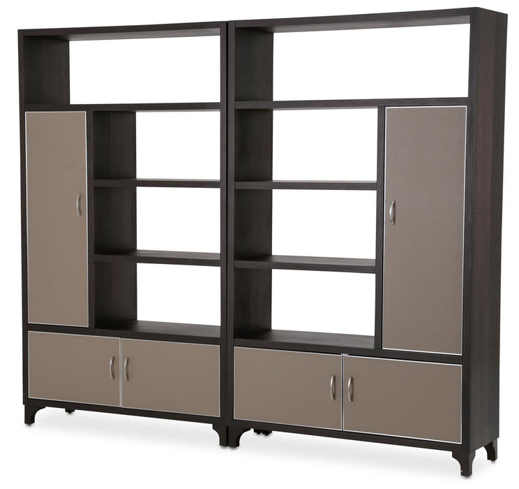 21 Cosmopolitan 2pc Bookcase in Umber/Taupe