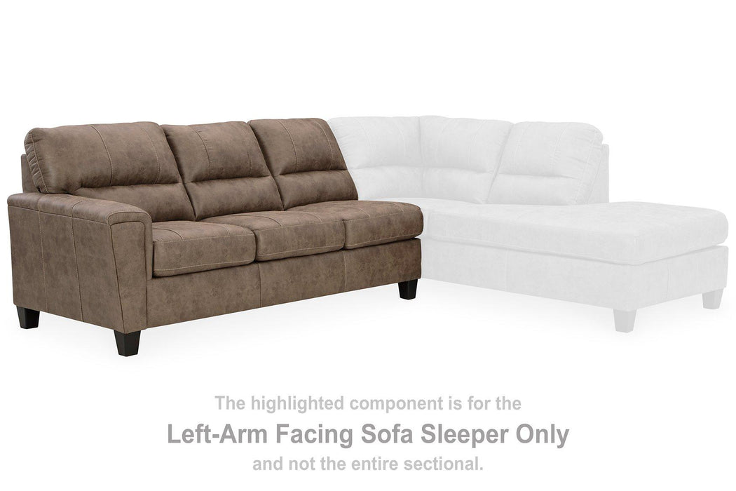 Navi 2-Piece Sectional Sofa Sleeper Chaise