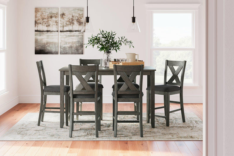 Caitbrook Counter Height Dining Table and Bar Stools (Set of 7) - Furniture City (CA)l