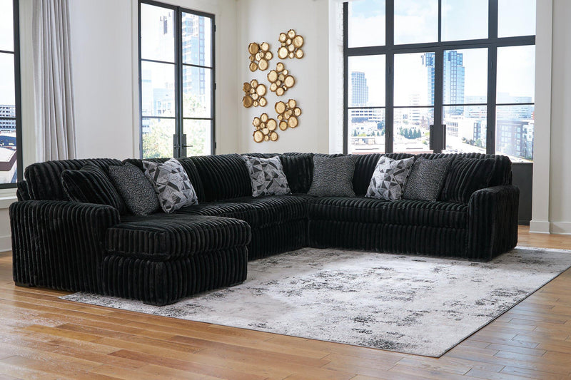 Midnight-Madness Sectional with Chaise - Furniture City (CA)l