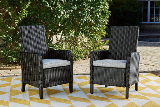 Beachcroft Outdoor Arm Chair with Cushion (Set of 2) - Furniture City (CA)l