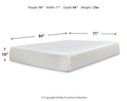 10 Inch Chime Memory Foam Mattress Set - Furniture City (CA)l