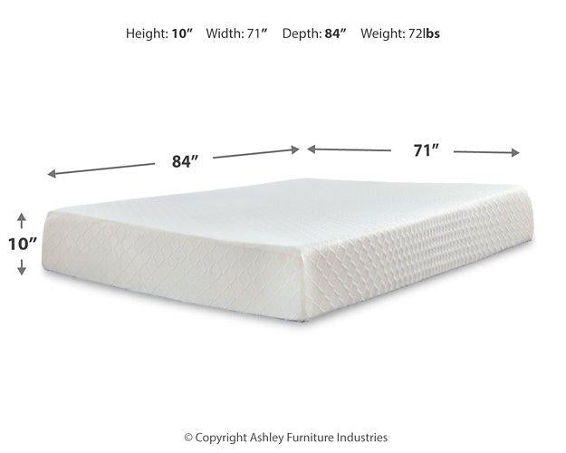 10 Inch Chime Memory Foam Mattress Set - Furniture City (CA)l