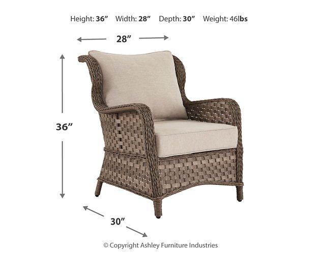 Clear Ridge Lounge Chair with Cushion (Set of 2)