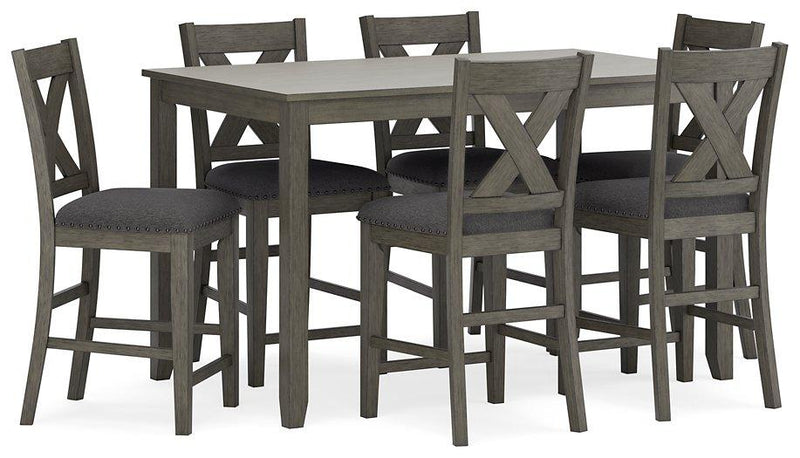 Caitbrook Counter Height Dining Table and Bar Stools (Set of 7) - Furniture City (CA)l