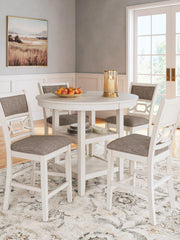 Erinberg Counter Height Dining Table and 4 Barstools (Set of 5) - Furniture City (CA)l