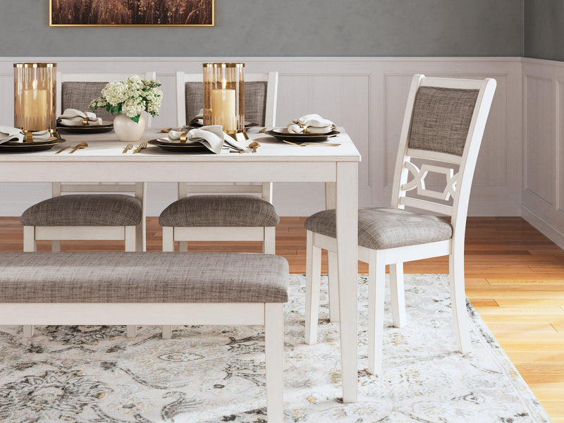 Erinberg Dining Table and 4 Chairs and Bench (Set of 6) - Furniture City (CA)l