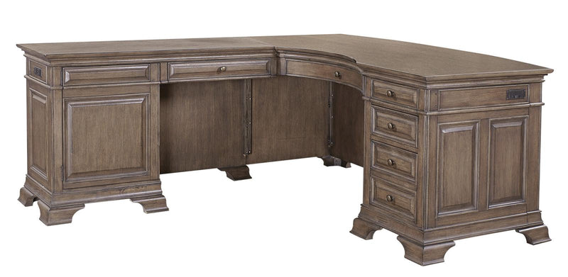 Aspenhome Arcadia 66" Desk and Return in Truffle - Furniture City (CA)l