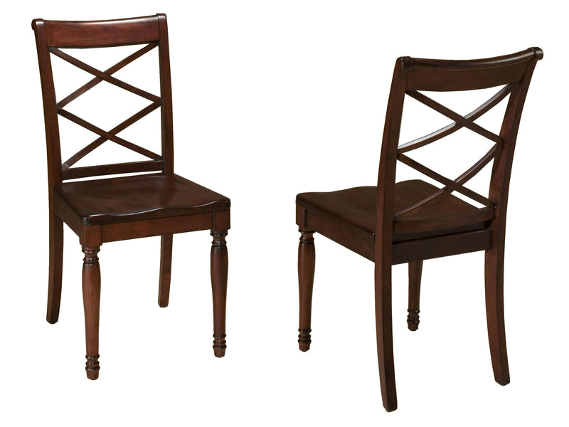 Aspenhome Cambridge Double X Side Chair in Brown Cherry ICB-6670S-BCH (Set of 2) - Furniture City (CA)l