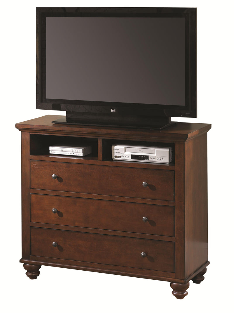 Aspenhome Cambridge Entertainment Chest in Brown Cherry ICB-485-BCH - Furniture City (CA)l