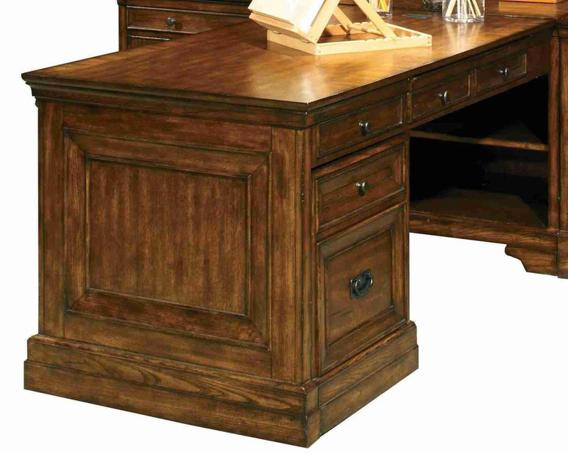 Aspenhome Centennial Partner's Desk Top and End Panel in Chestnut Brown I49-344-2 - Furniture City (CA)l