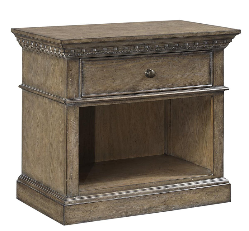 Aspenhome Furniture Belle Maison 1 Drawer Nightstand in Light Aged Oak - Furniture City (CA)l