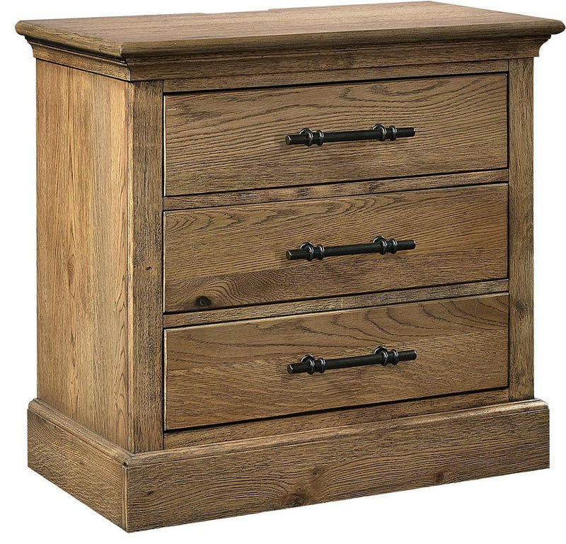 Aspenhome Manchester 3 Drawer Nightstand in Glazed Oak IMA-449-GLZ - Furniture City (CA)l