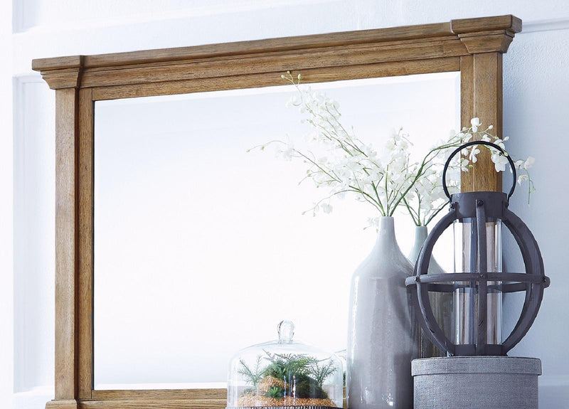 Aspenhome Manchester Landscape Mirror in Glazed Oak IMA-462-GLZ - Furniture City (CA)l