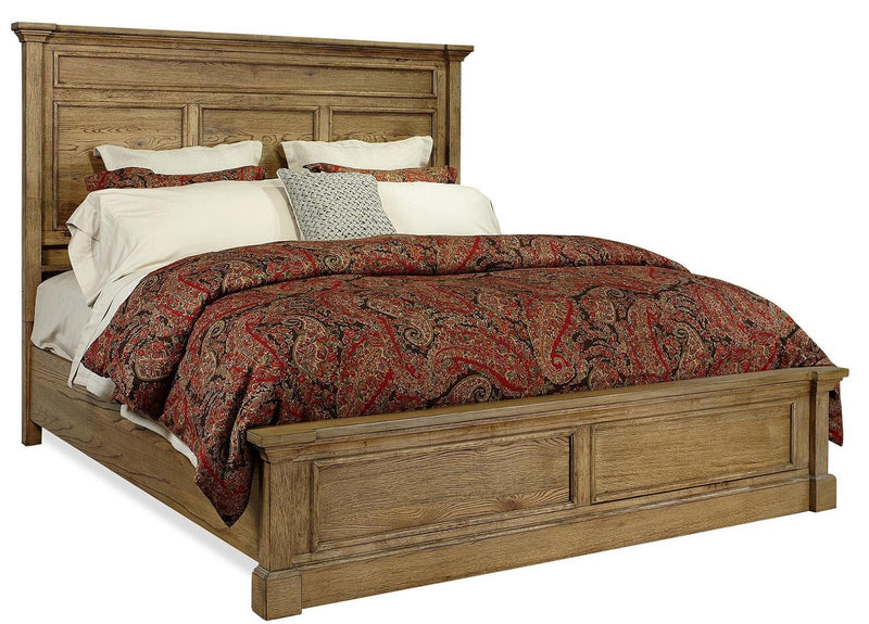 Aspenhome Manchester Queen Panel Bed in Glazed Oak - Furniture City (CA)l