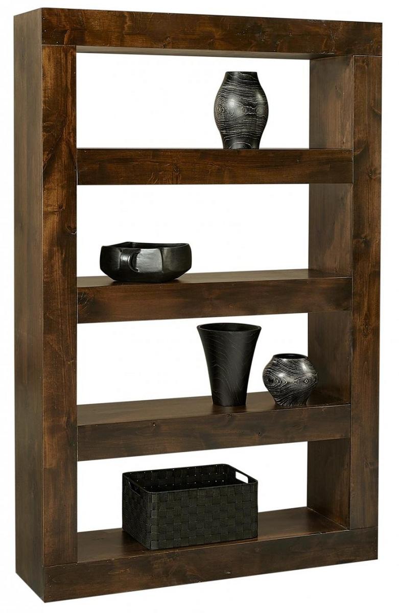 Aspenhome Nova Alder 73" Open Display Case in Tobacco DU4872-TOB - Furniture City (CA)l