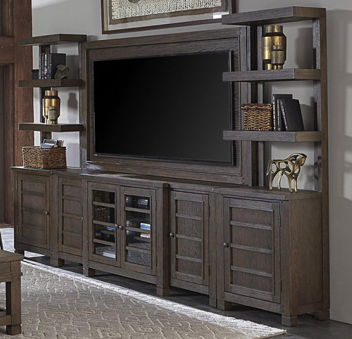 Aspenhome Tucker 75" Console Wall with TV Backer in Bark image