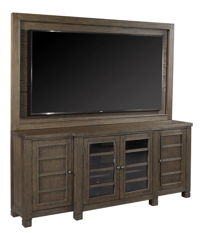 Aspenhome Tucker 75" Console with TV Backer in Bark - Furniture City (CA)l
