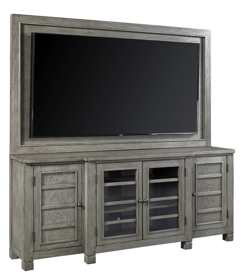Aspenhome Tucker 75" Console with TV Backer in Stone - Furniture City (CA)l